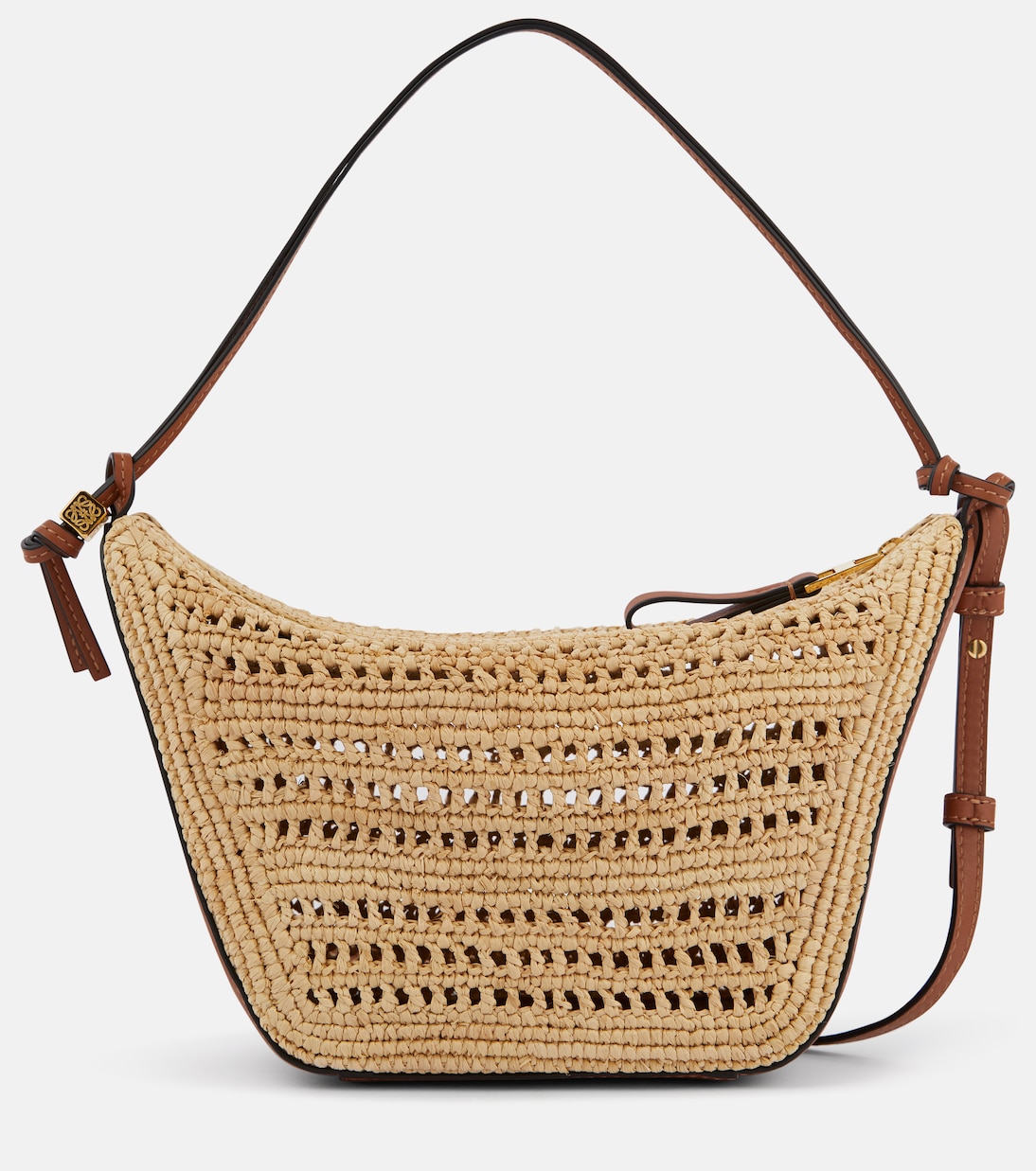 

Мини-сумка через плечо из рафии Hammock Loewe, Tan/Natural
