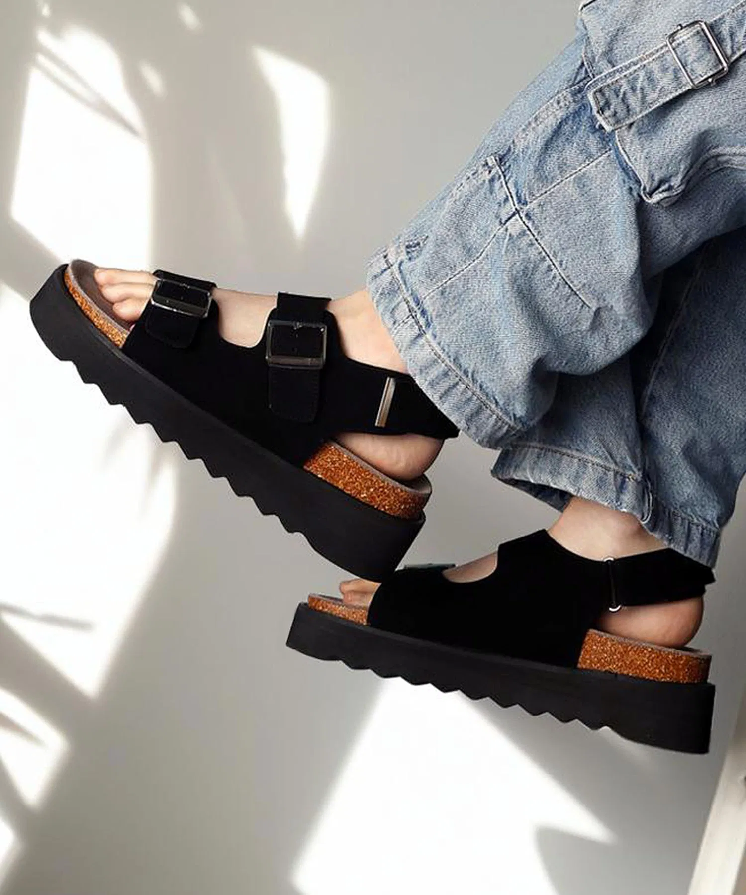 Мужские сандалии Midland Footwears с двойным ремешком и высокой подошвой — фото 4