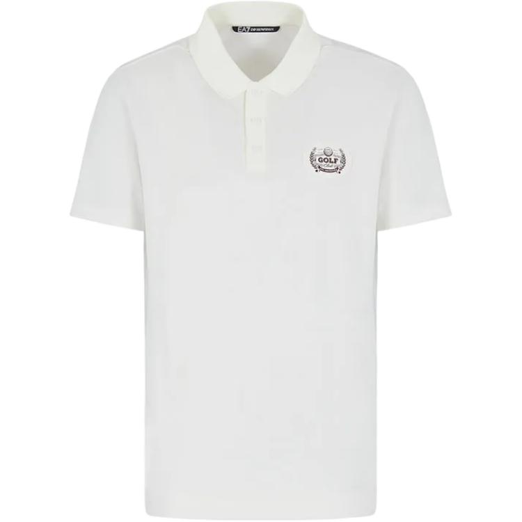 

Поло с принтом логотипа Ea7 EMPORIO ARMANI, белый