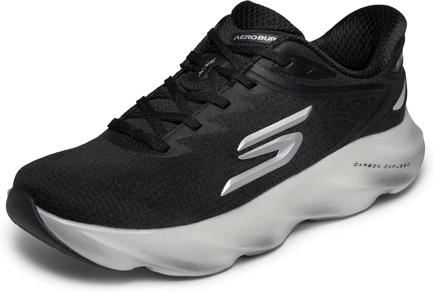 Мужские слипоны Skechers Aero Burst без шнурков, черно-белый