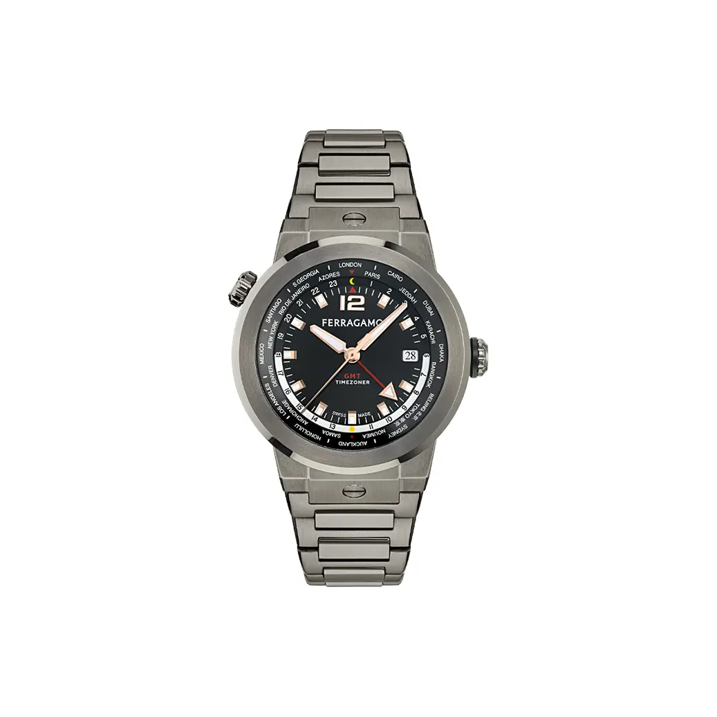 

Ferragamo Часы F-80 WorldTime 43mm, Gray