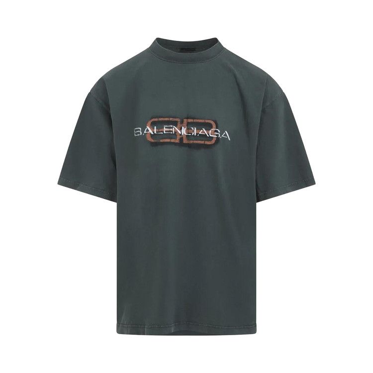 

Футболка Balenciaga Medium Fit T-Shirt, Dark Green