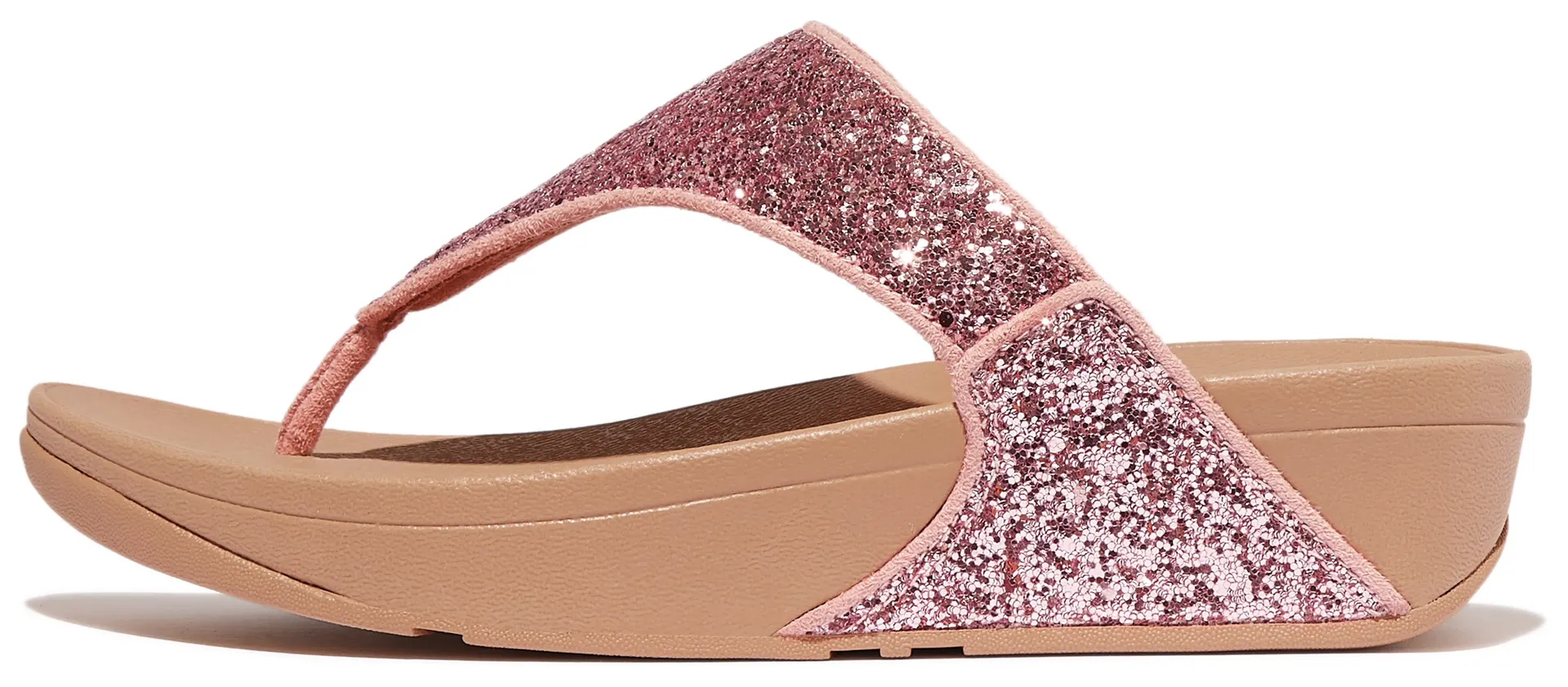 Fitflop Dianette "Lulu", летние туфли с блестящей повязкой, цвет Rosé — фото 4