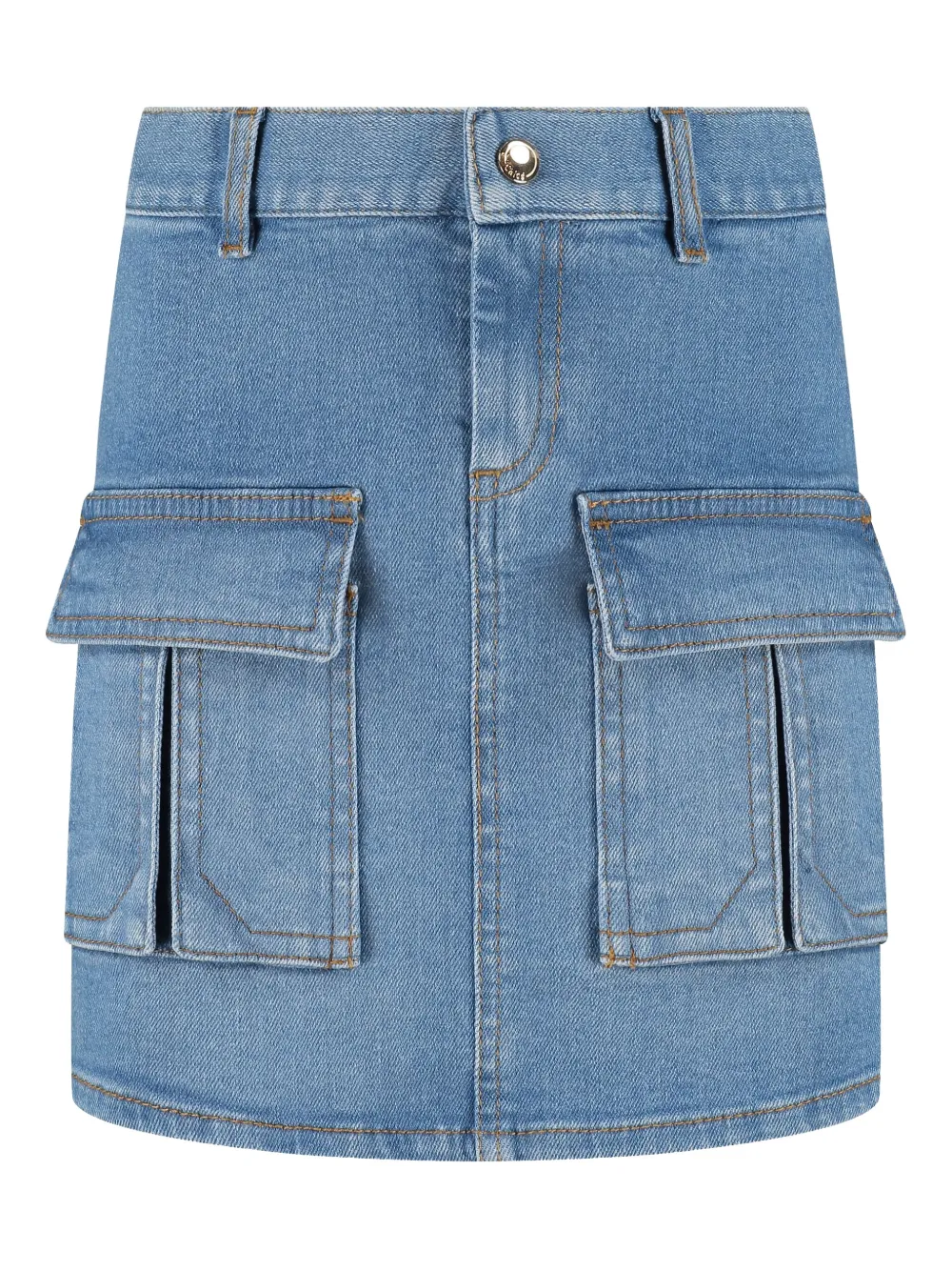 

Джинсовая юбка карго Chloé Kids, синий