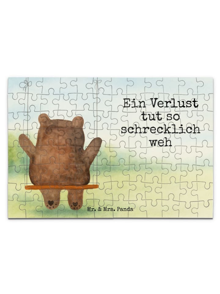 

Mr. & Mrs. Panda Дизайн качелей в виде медведя-пазла с надписью белым цветом