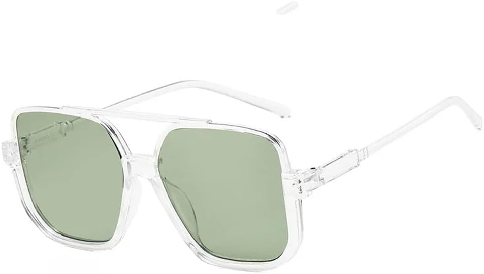 

Солнцезащитные очки с двойной перемычкой, защитой от УФ-излучения UV400, прозрачными градиентными линзами, для женщин и мужчин, для активного отдыха, спорта и путешествий UYPTK, Transparent Green