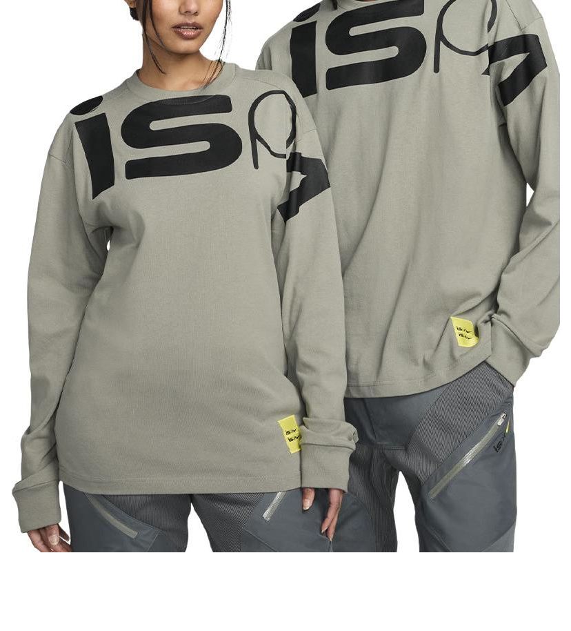 

Футболка Nike ISPA Long Sleeve T-shirt 'Dark Ash Black', серый