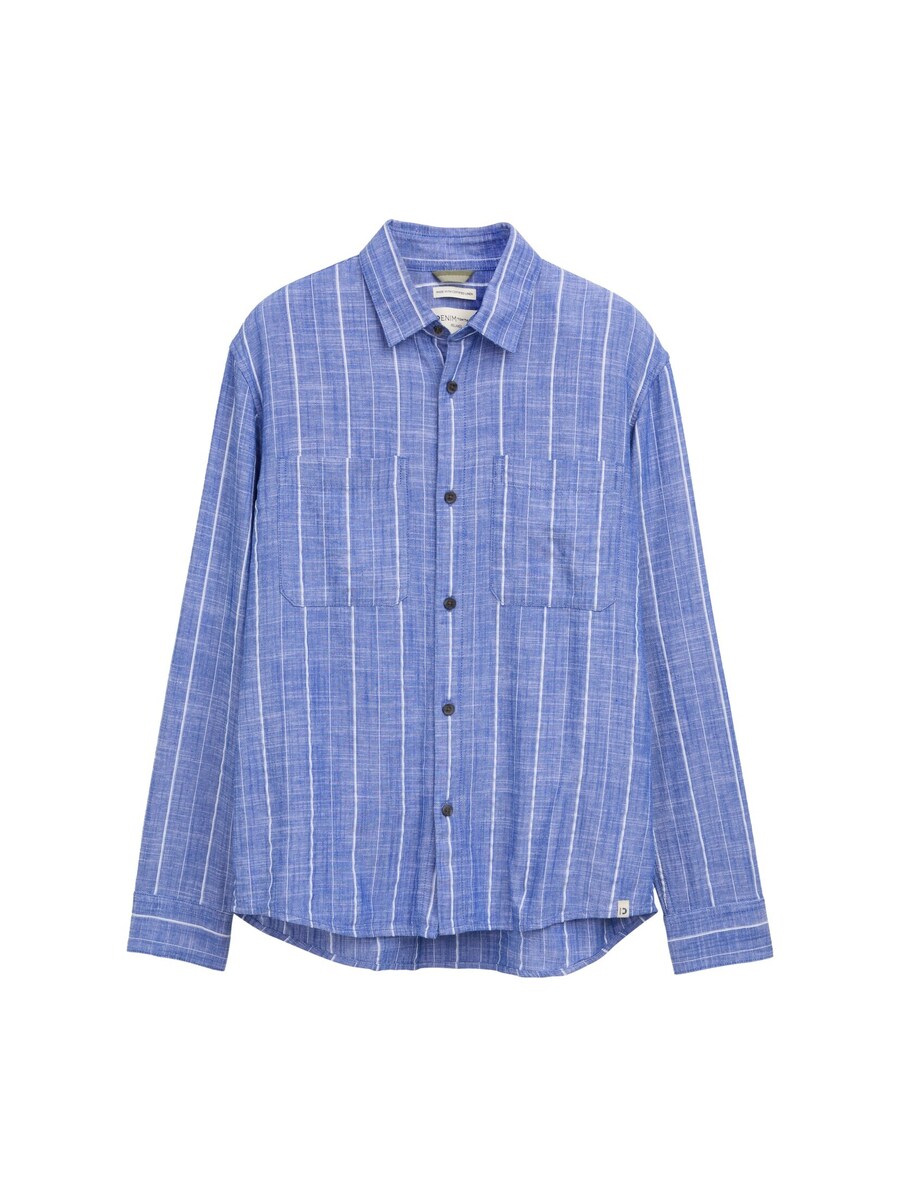 

Рубашка на пуговицах классического кроя TOM TAILOR DENIM, синий