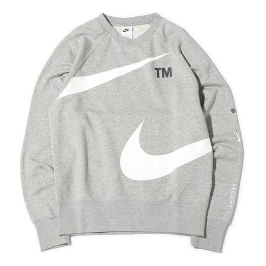 

Толстовка men's logo printing round neck pullover gray Nike, серый