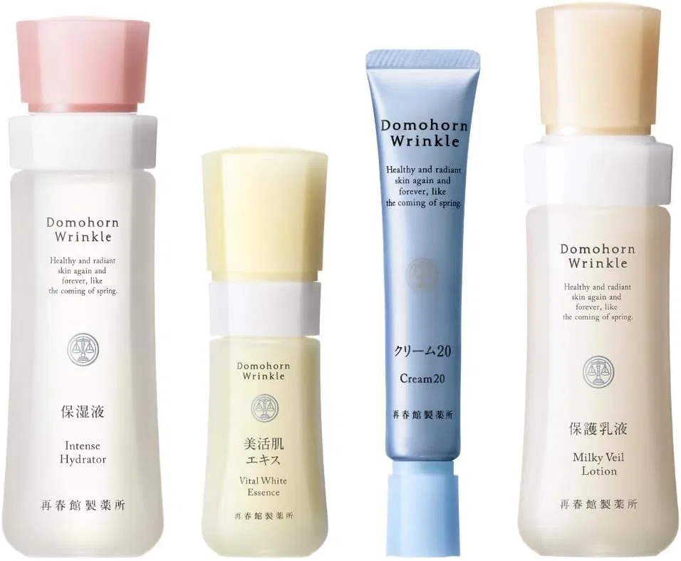 Набор для ухода за кожей Domohorn Wrinkle Basic 4 Piece Set, увлажняющий, 2-месячный запас Saishunkan Pharmaceutical Co., Ltd.