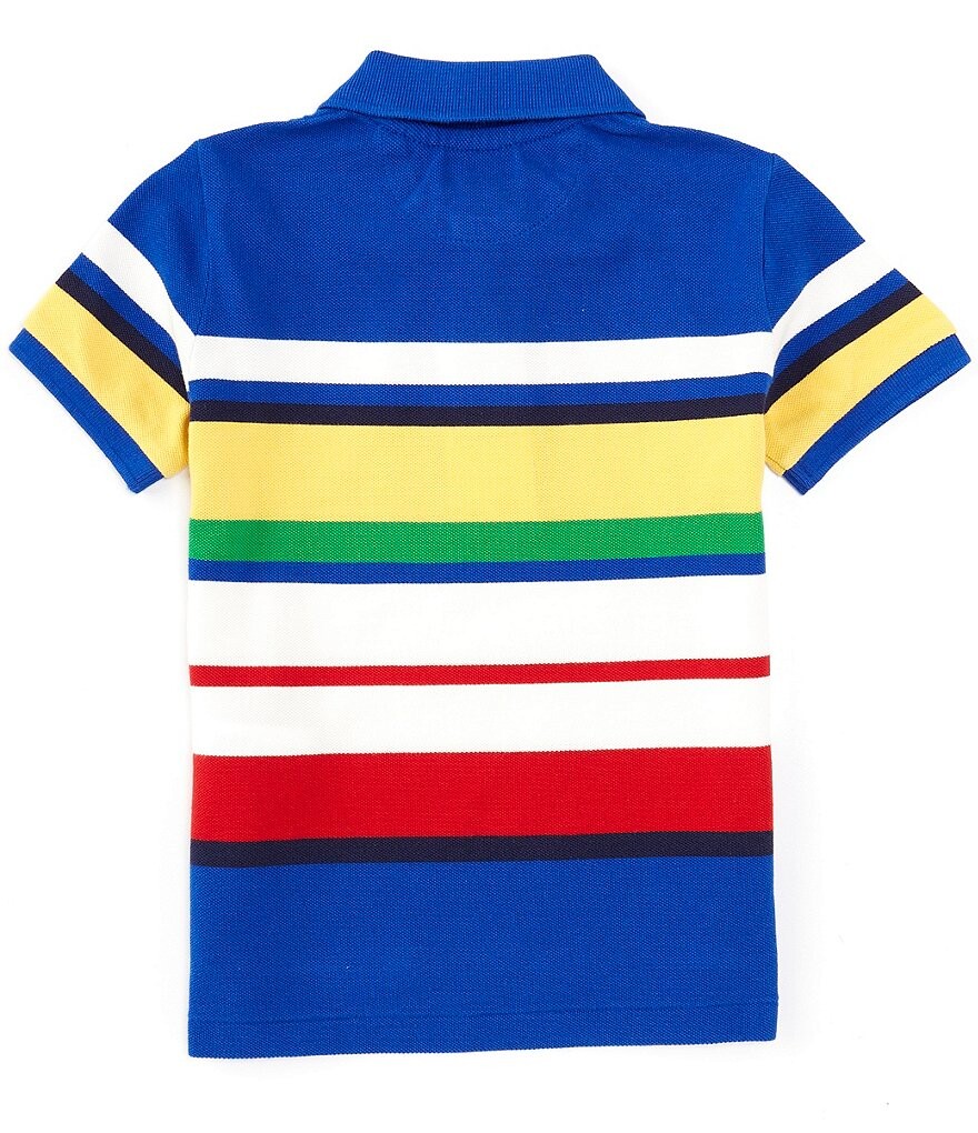 

Рубашка-поло в сетку с короткими рукавами и короткими рукавами Polo Ralph Lauren Big Boys 8-20, мультиколор
