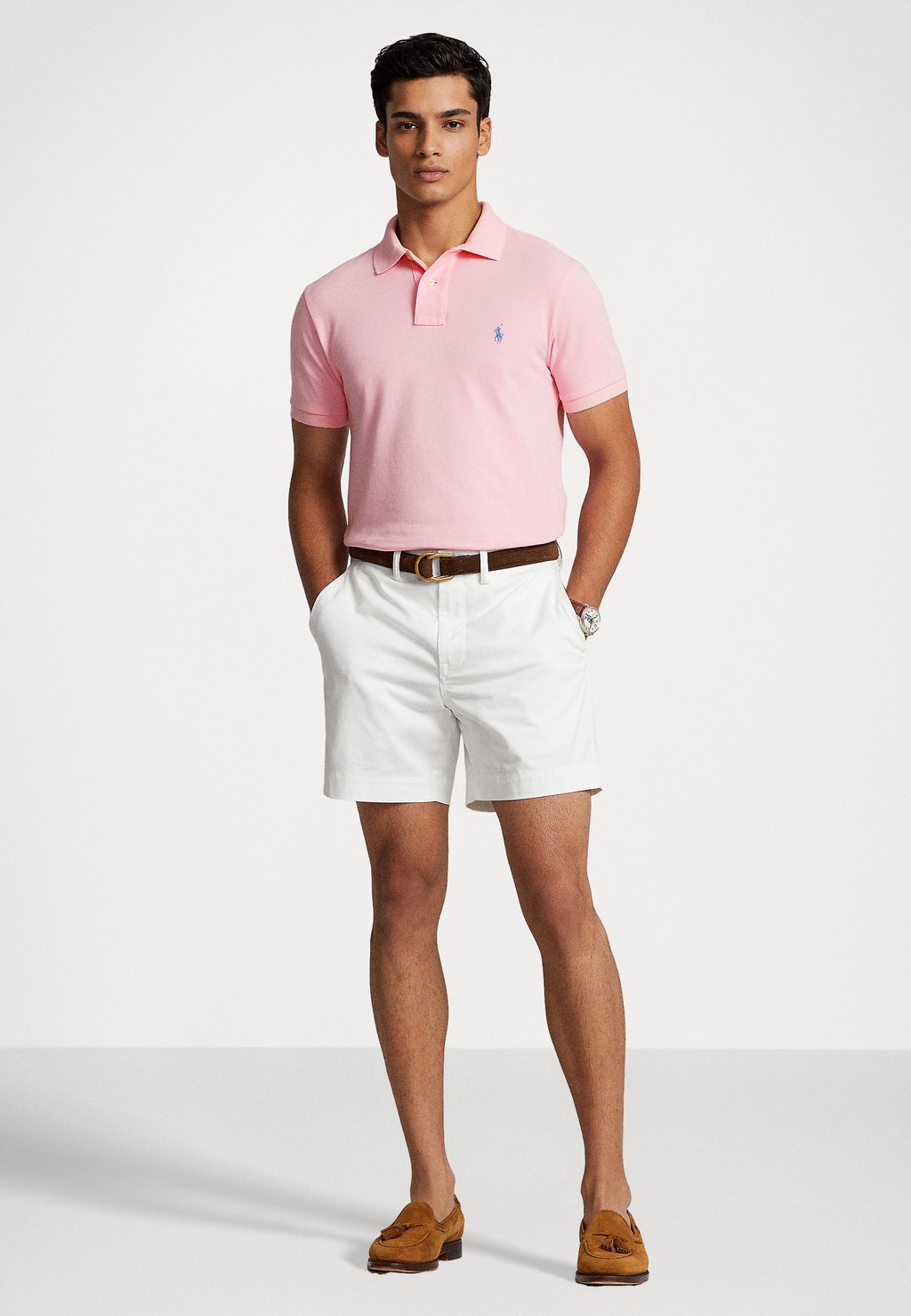 Рубашка поло THE ICONIC MESH POLO SHIRT Polo Ralph Lauren, светло-розовый — фото 2