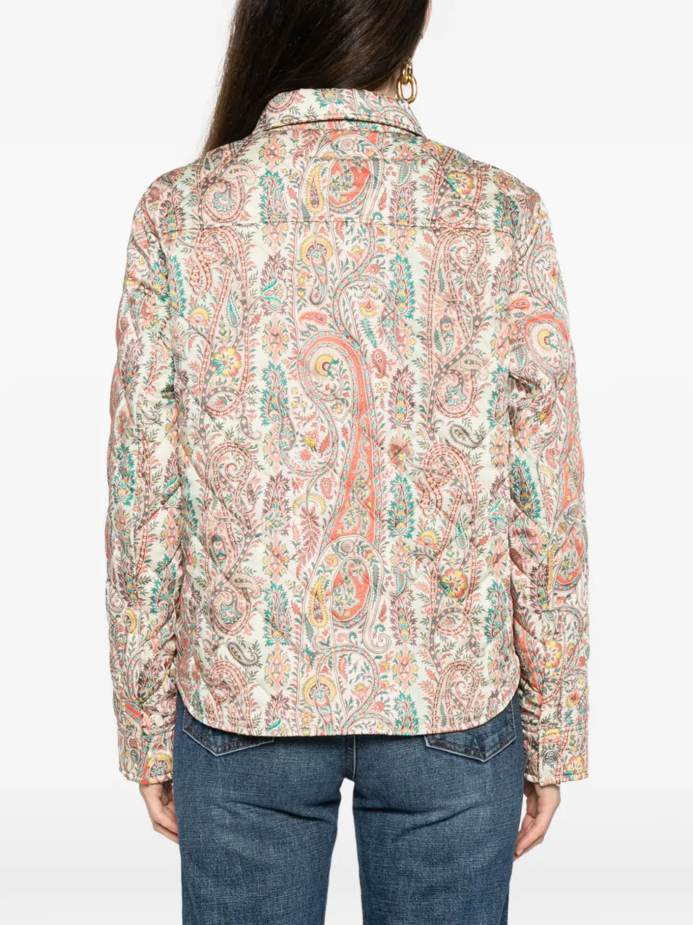 Стеганая куртка с принтом «пейсли» ETRO, нейтральный — фото 4