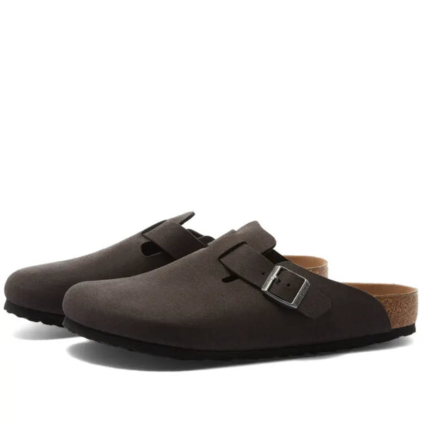 Тапочки boston vegan sandals 'black desert dust' Birkenstock, серый — фото 2