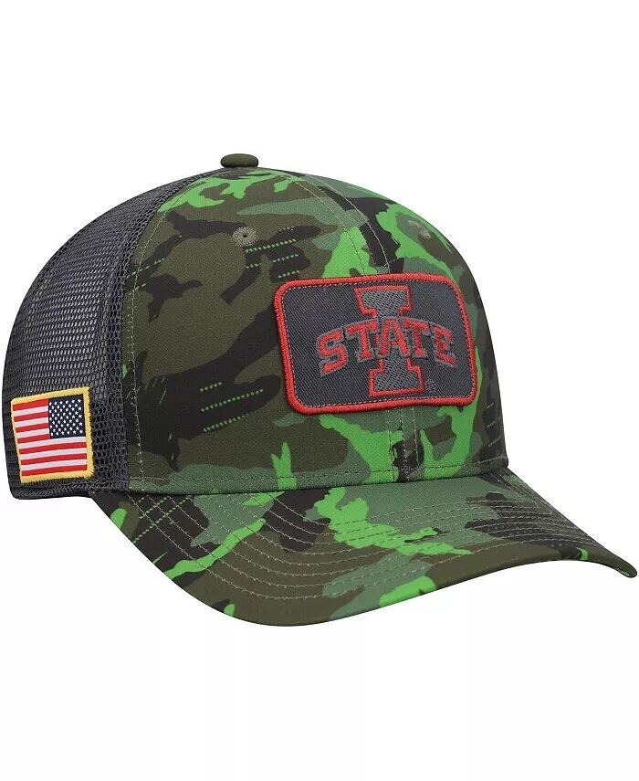 

Мужская камуфляжная шляпа черного цвета Iowa State Cyclones Classic99 Veterans Day Trucker Snapback Nike