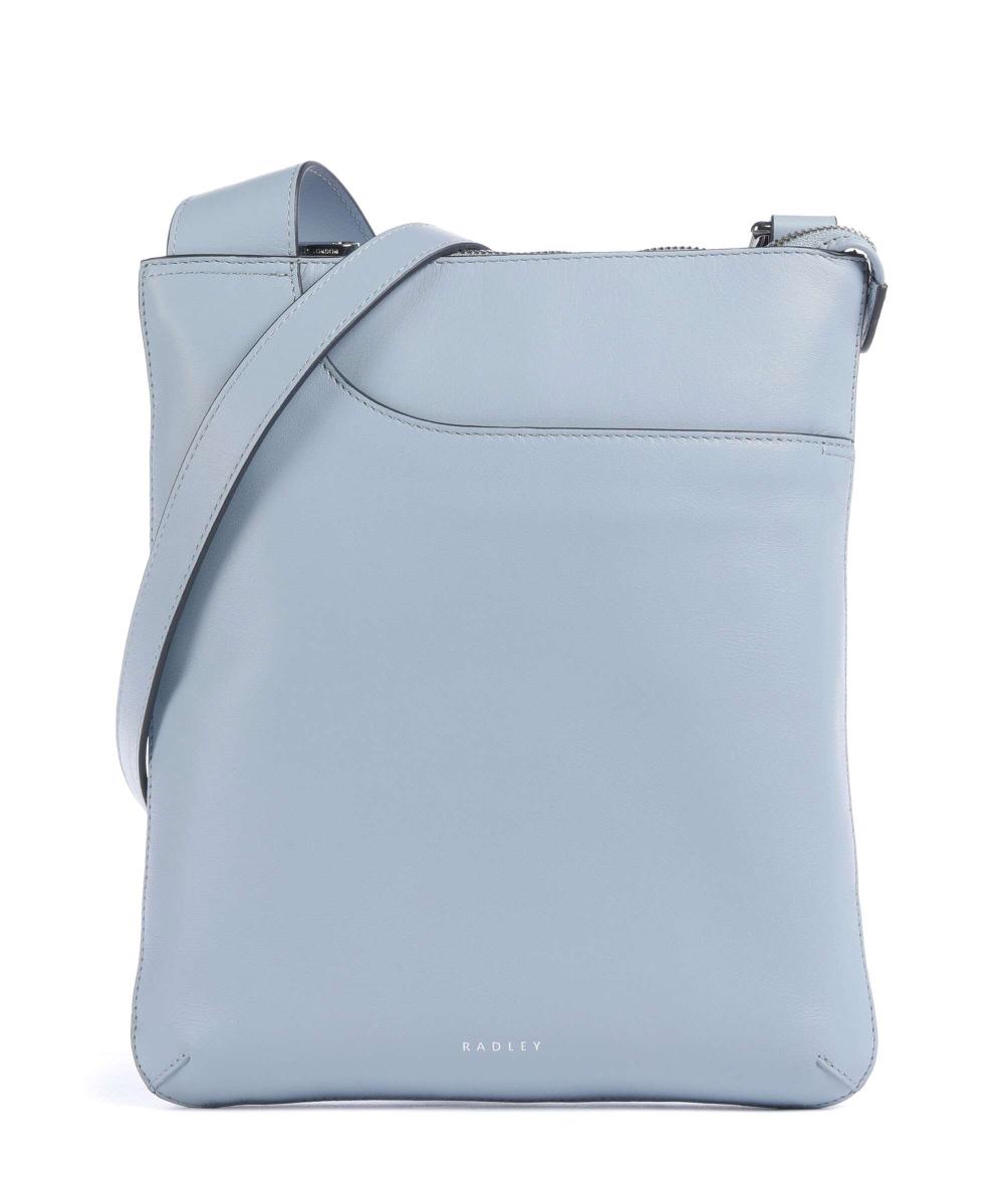 

Карманы сумка через плечо из мелкозернистой коровьей кожи Radley London, голубой