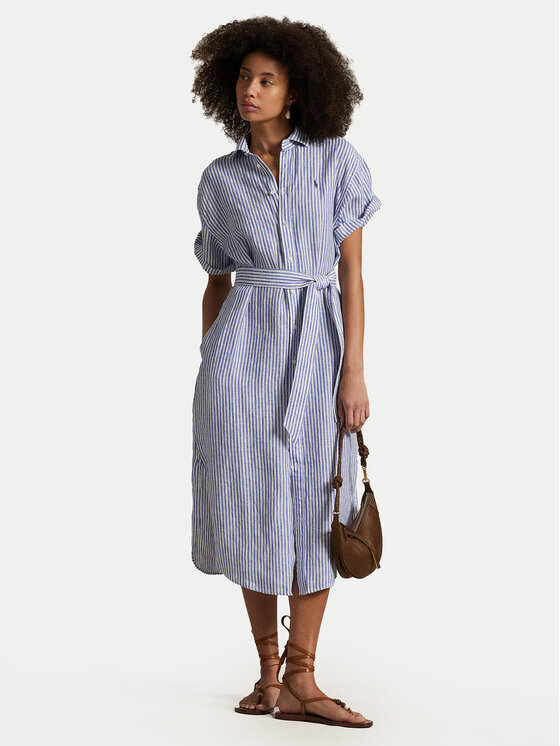 

Платье-Рубашка стандартный крой 211965843002 Polo Ralph Lauren, синий