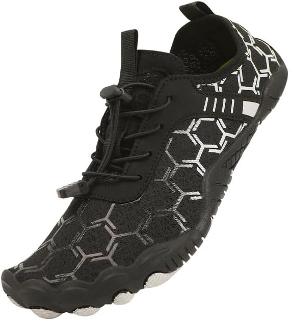 

Мужские Босоножки для Воды Пляжные Летние Обувь для Пеших Прогулок Аква Спорт Легкие Быстросохнущие Кроссовки для Бега по Тропам На Открытом Воздухе Фитнес Йога Тренажерный Зал Qacksv, черный