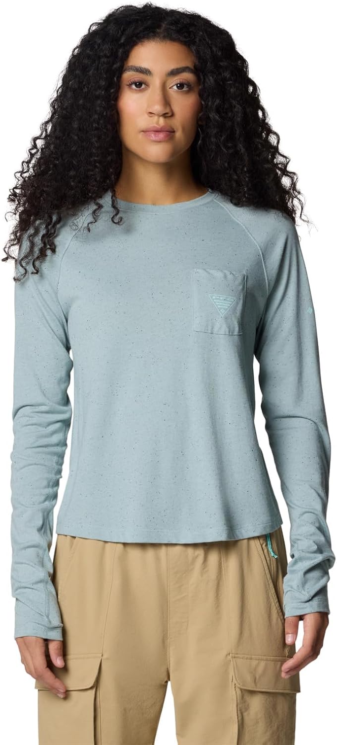 

Женская футболка Columbia PFG Uncharted Neps с длинным рукавом, Crushed Blue