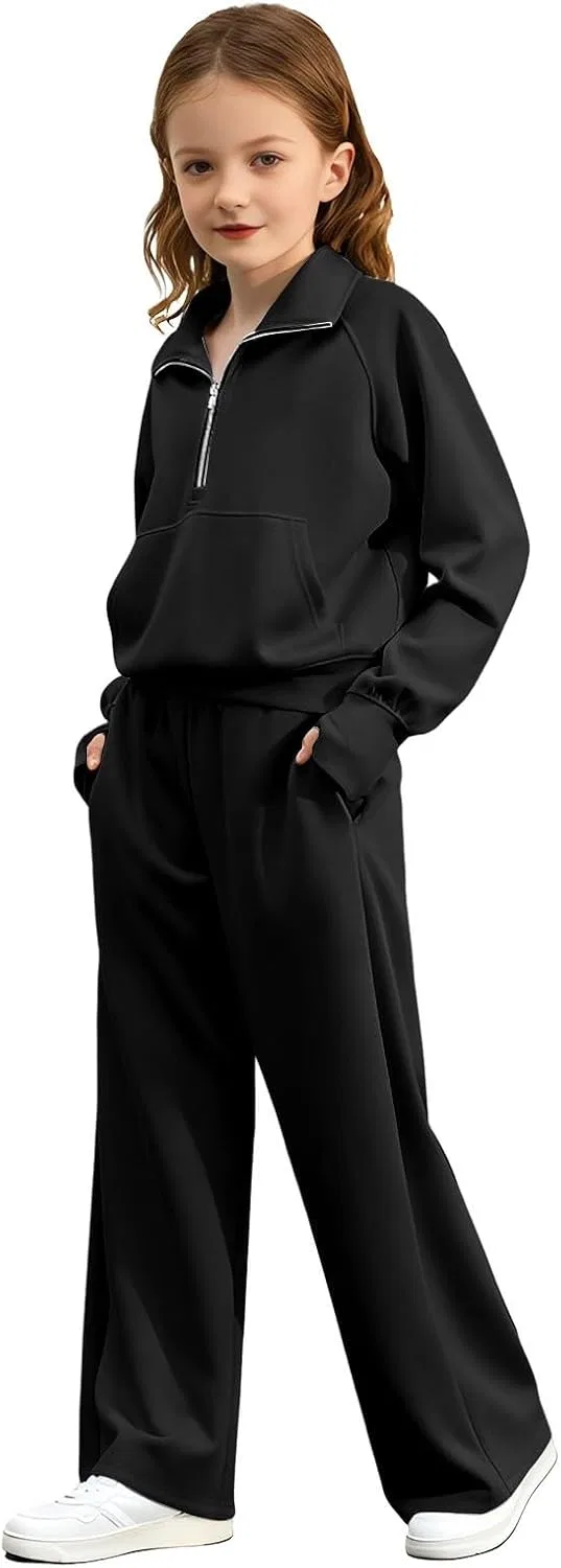 Детский спортивный костюм из флиса, 2 предмета, Black — фото 2