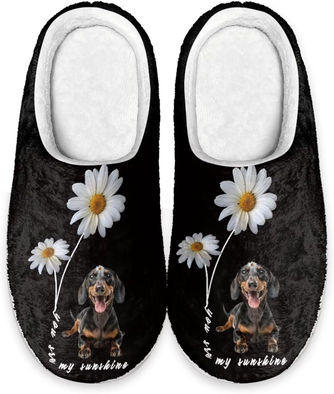 

Тапочки для дома Forchrinse с американским флагом для мужчин и женщин, мягкие и комфортные, теплые тапочки на осень и зиму, легкие, на скользящей подошве, Dachshund Daisy