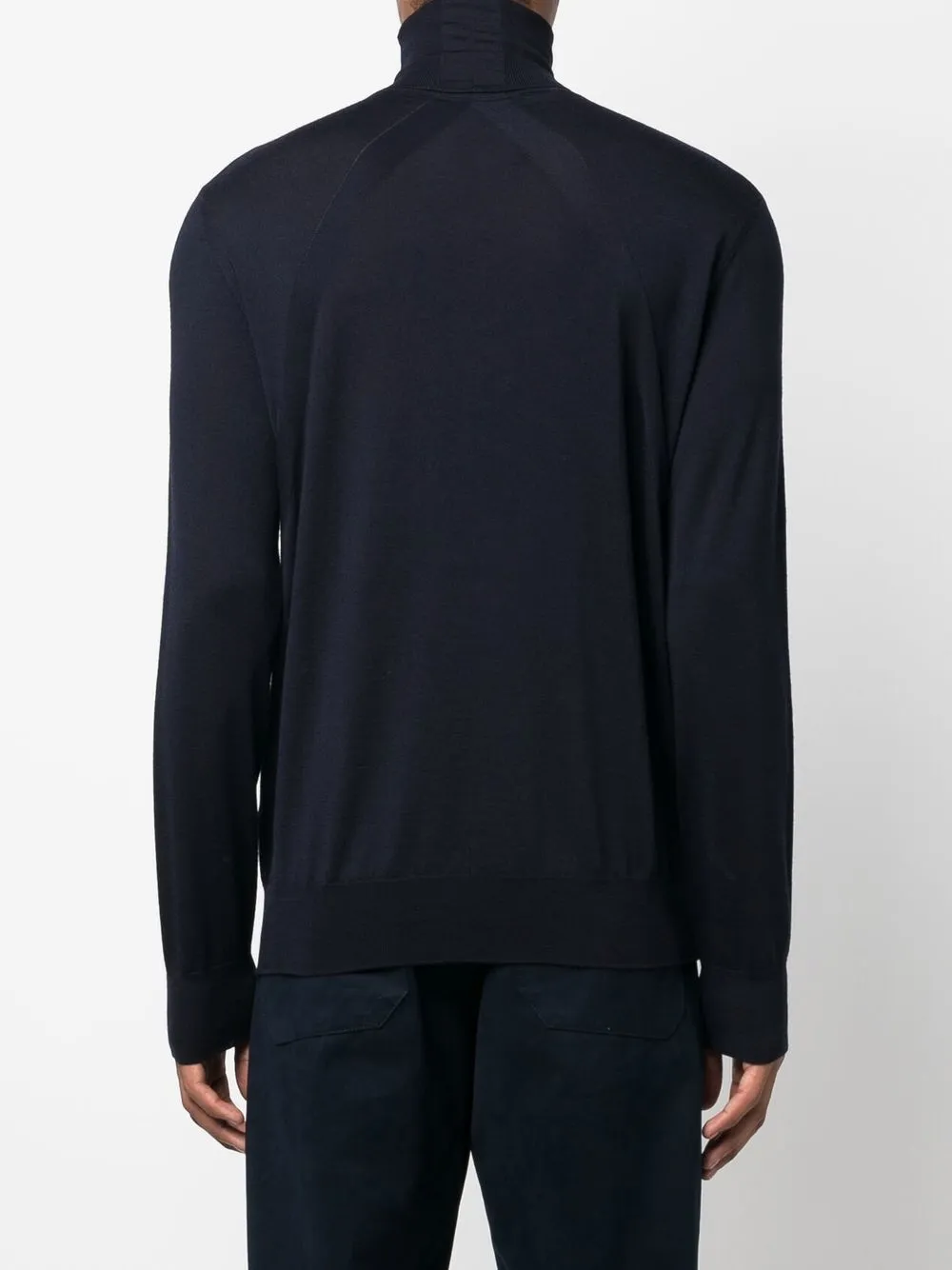Джемпер из шерсти мериноса с высоким воротником JIL SANDER, синий — фото 4