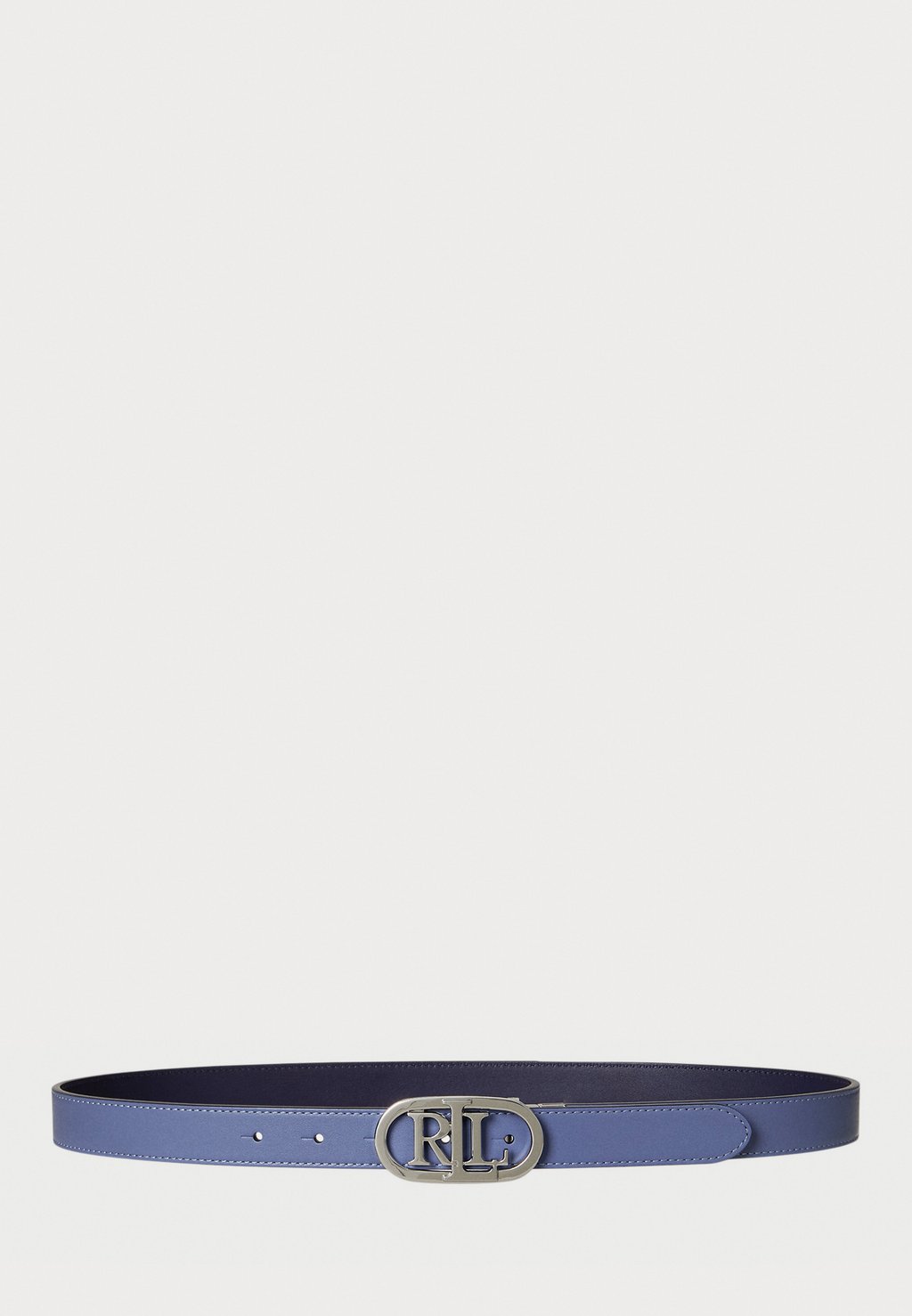 

Пояс OVAL LOGO REVERSIBLE LEATHER SKINNY BELT Lauren Ralph Lauren, синий