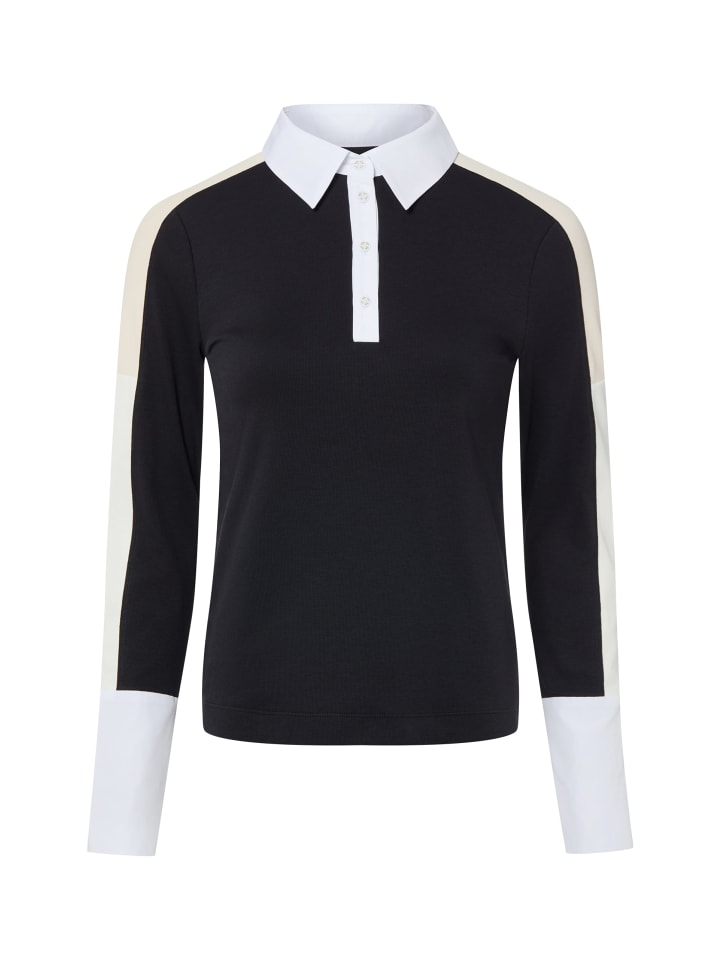 

MARC CAIN COLLECTIONS Рубашка-поло темно-синего и белого цвета