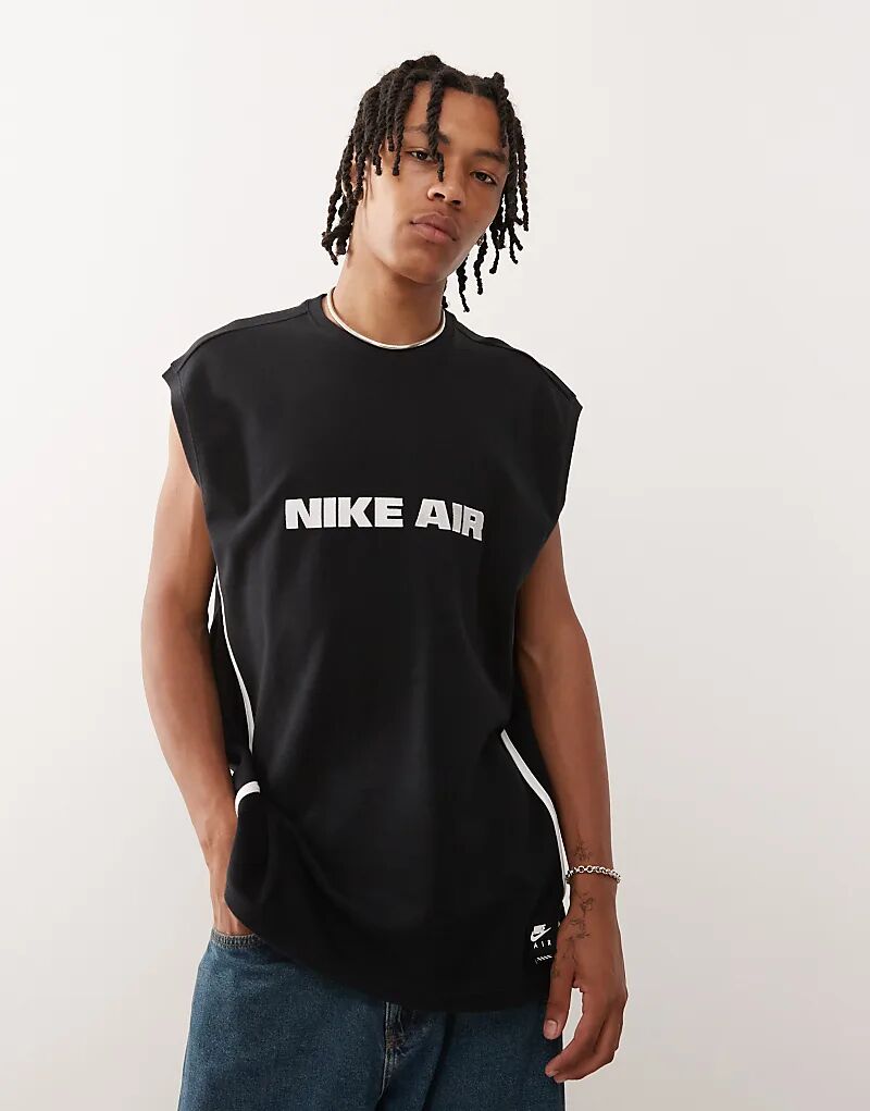 

Свободный топ без рукавов Nike Air черного цвета