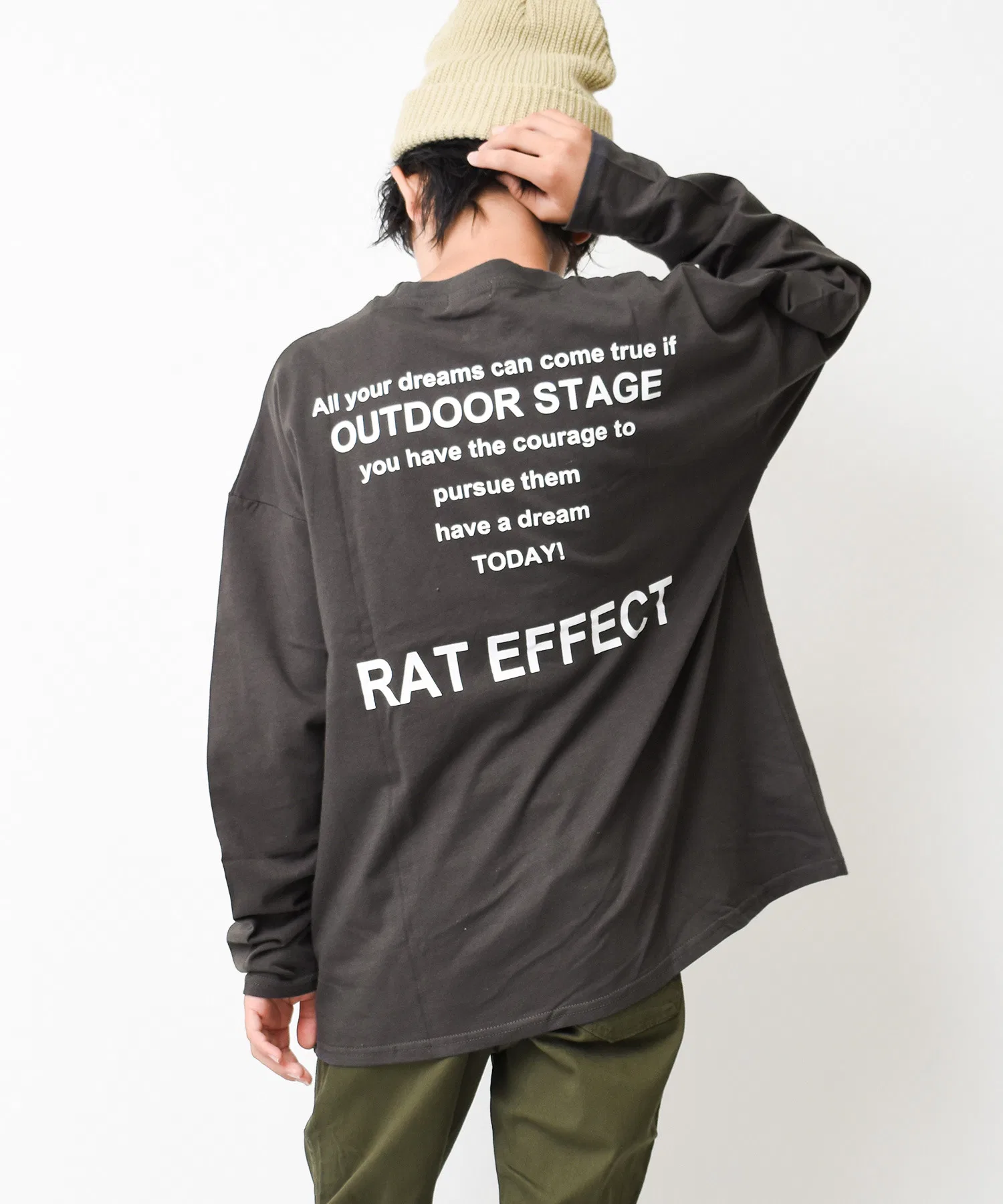 Детская футболка с принтом RAT EFFECT серая