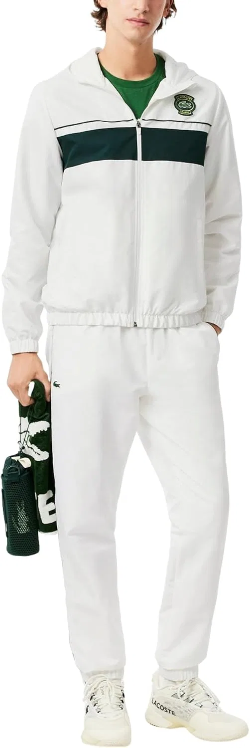 Спортивный костюм Lacoste, белый/зеленый