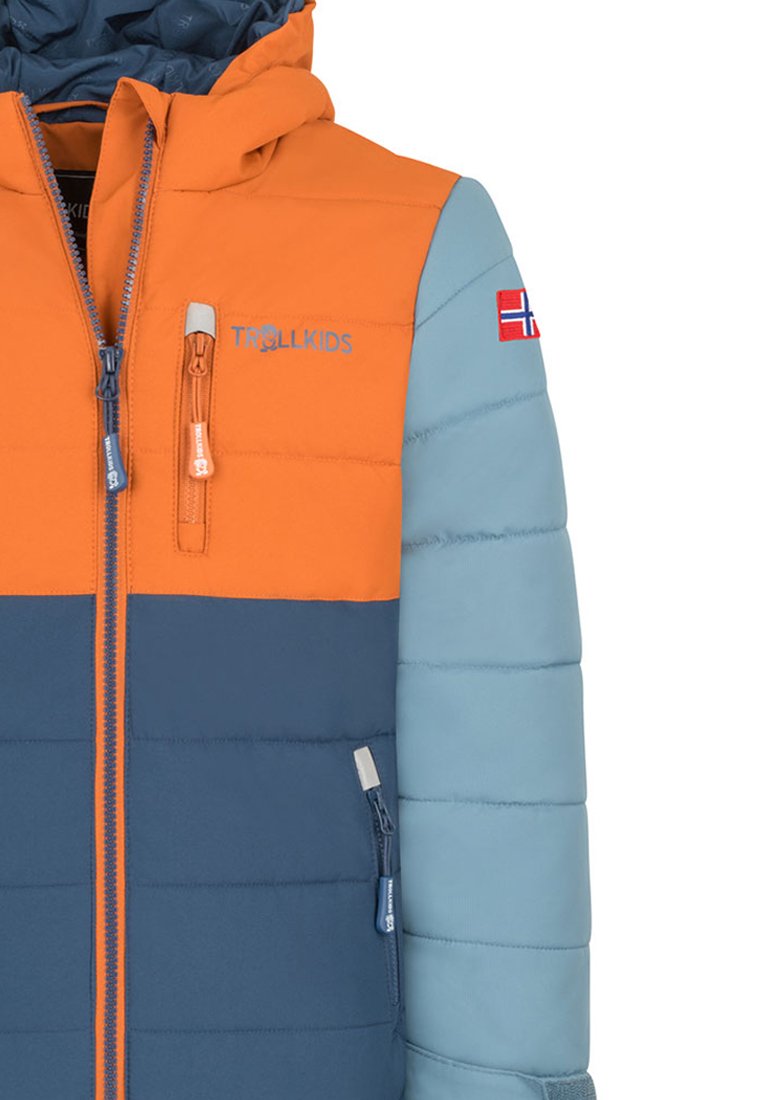 Зимняя куртка TROLLKIDS HEMSEDAL, Cinnamon Mystic Blue Steel Blue /Blue — фото 3