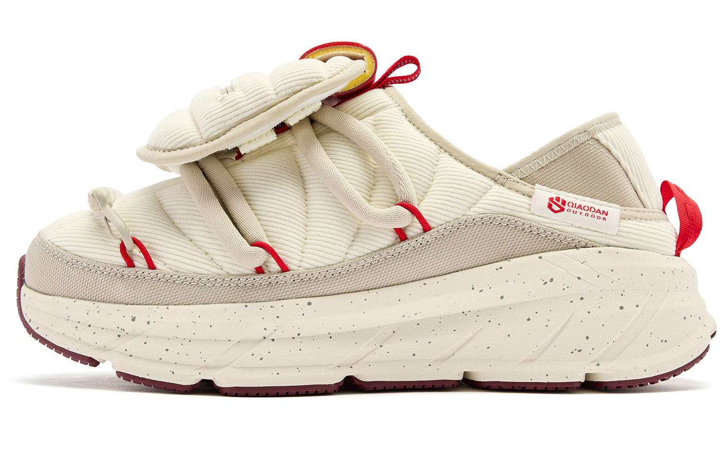 

QIAODAN Низкие повседневные туфли Ode, мужские, бежево-красные