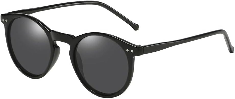 

Роскошные маленькие круглые поляризованные солнцезащитные очки для женщин и мужчин в стиле ретро, ​​классические черные солнцезащитные очки для женщин, модные очки для вождения GHVWYX, Black Black