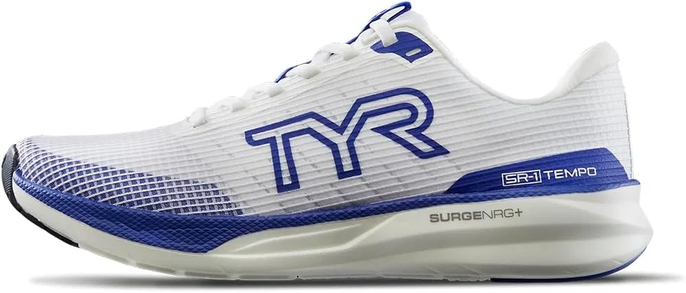 Кроссовки TYR Unisex-Adult Sr-1 Tempo для бега и спорта, White Blue