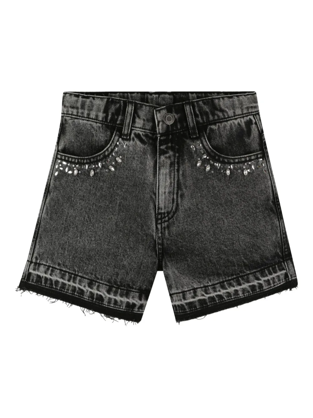 

Джинсовые шорты с бусинами Marc Jacobs Kids, черный