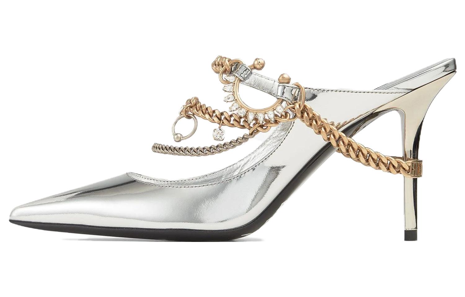 Мюли X Jean Paul Gaultier Bing 90 мм Jimmy Choo, Silver
