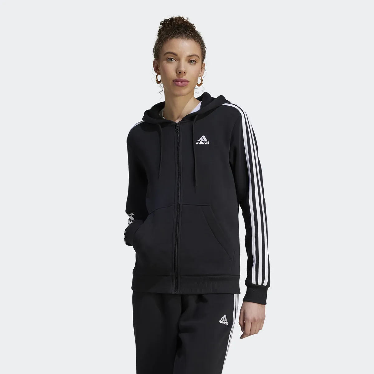 

Толстовка Adidas Sportswear с капюшоном "W 3S FL FZ HD", белый