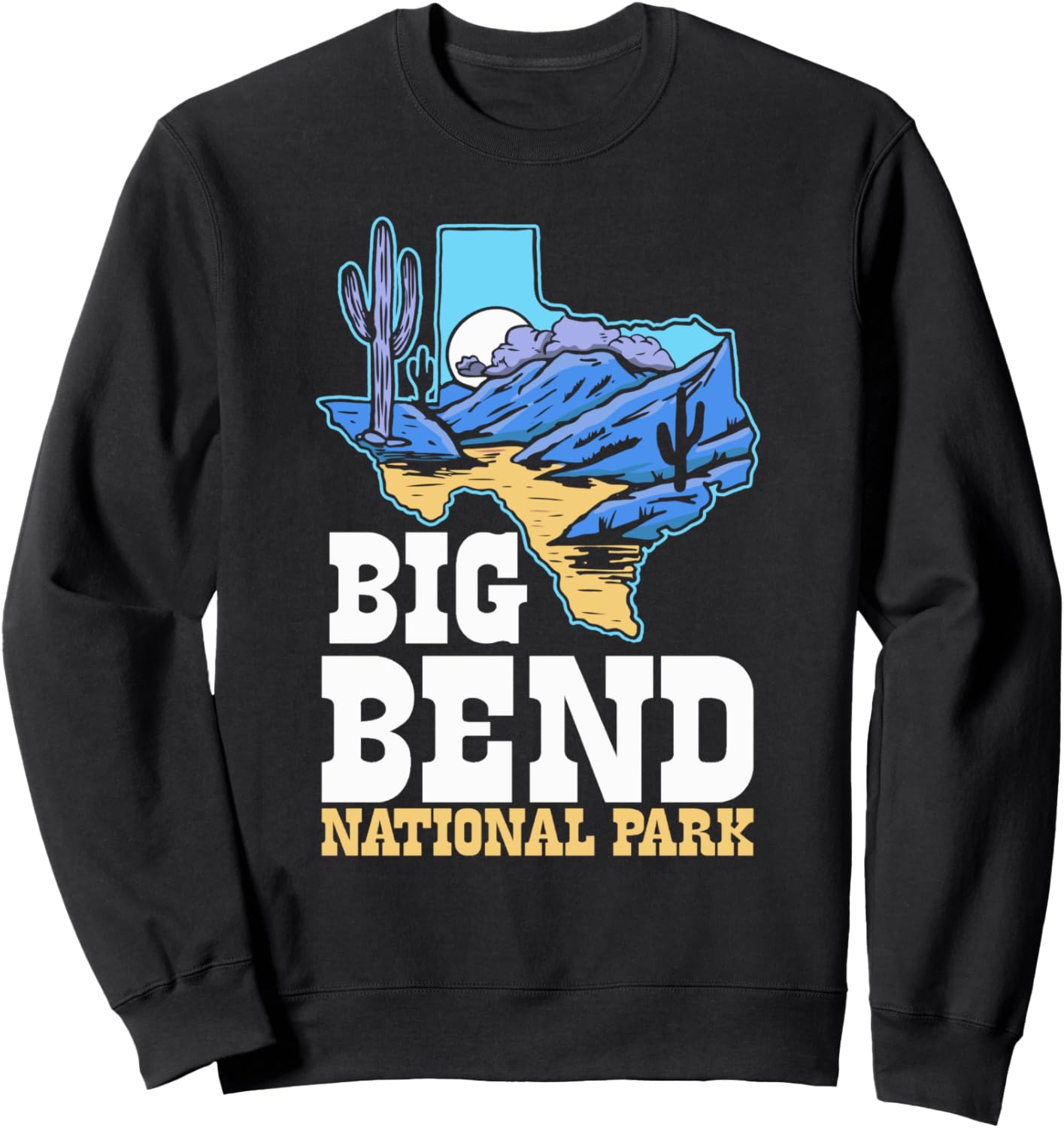 

Винтажная толстовка с изображением пограничного кактуса национального парка Биг-Бенд, штат Техас Symbiosis Supply Co., черный