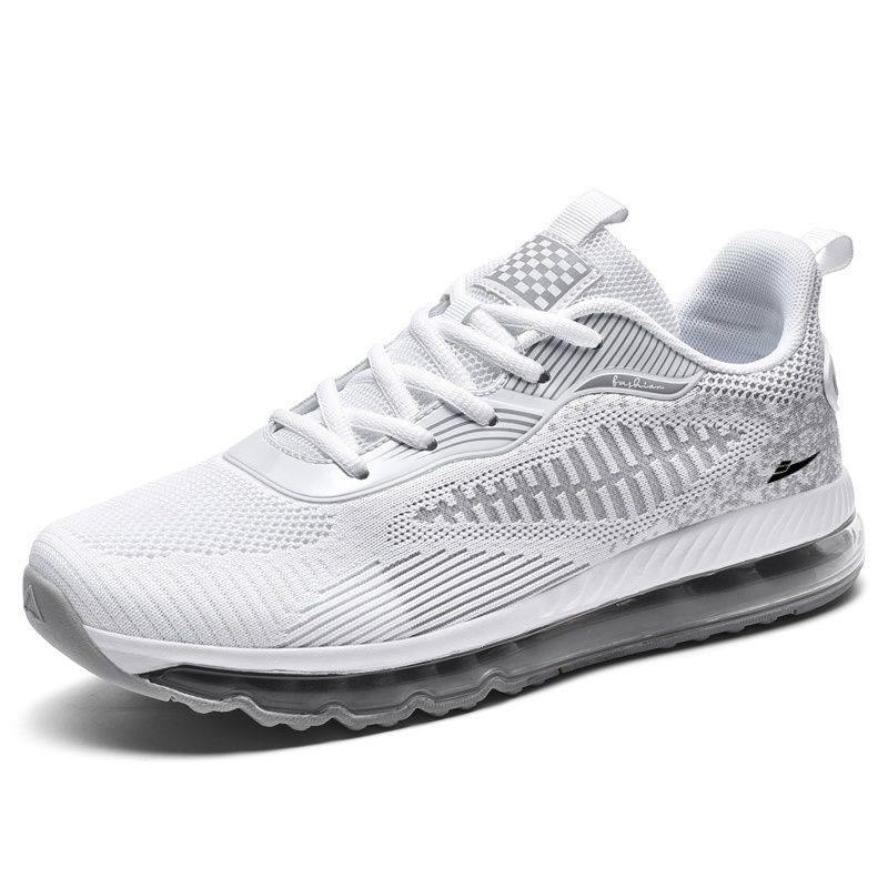 

Kuding Мужские беговые кроссовки низкие черные бирюзовые белые, цвет White