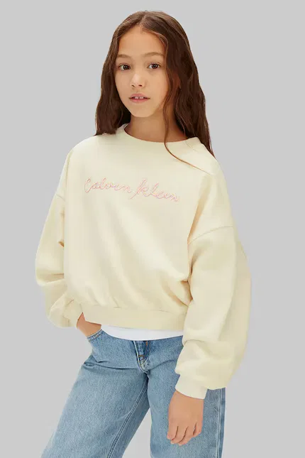 Бежевая блуза Calvin Klein Jeans для девочки