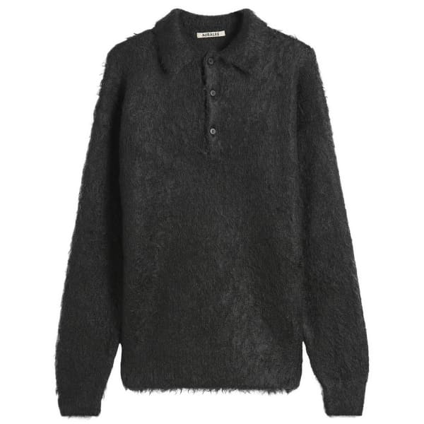 

Супер детское мохеровое поло Auralee, ink черный