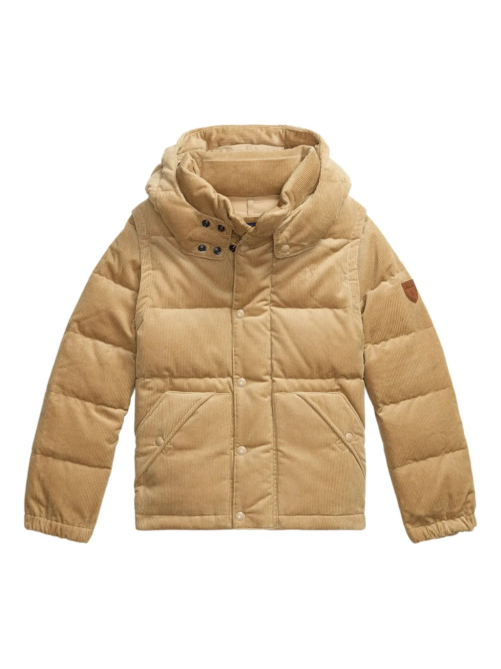 

Трансформируемая вельветовая куртка-пуховик POLO RALPH LAUREN KIDS, коричневый