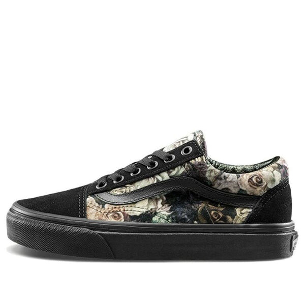

Кроссовки old skool black flowers Vans, черный