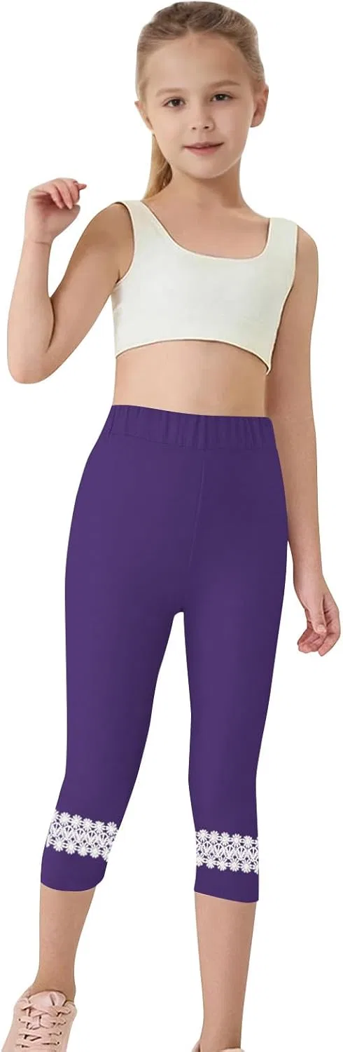 Леггинсы детские, Cotton Polyester, Generic, Purple — фото 3