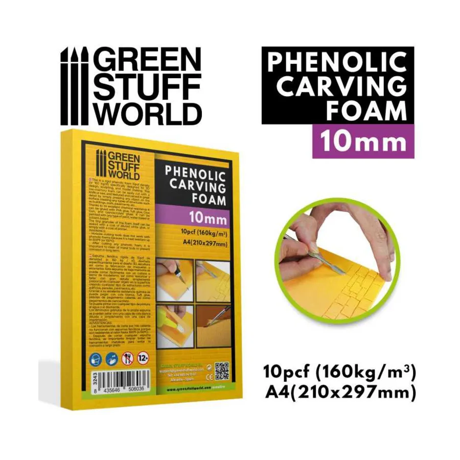 

Фенольная пена для резьбы - 10 мм, Sculpting & Terrain Supplies - Textured/Plastic Sheets