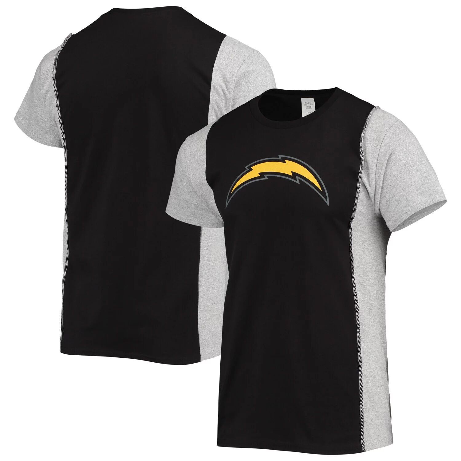 

Мужская футболка Refried Apparel черная/серая с меланжем Los Angeles Chargers, экологически чистая футболка с разрезом, Черный, Мужская футболка Refried Apparel черная/серая с меланжем Los Angeles Chargers, экологически чистая футболка с разрезом