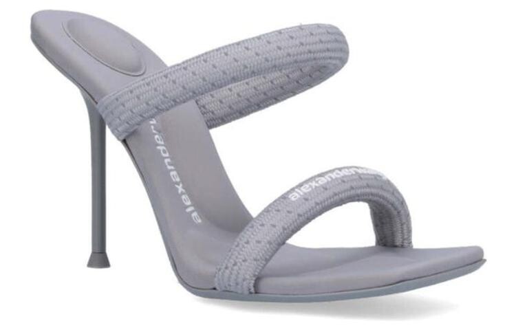 Шлепанцы женские серые Alexander Wang — фото 3