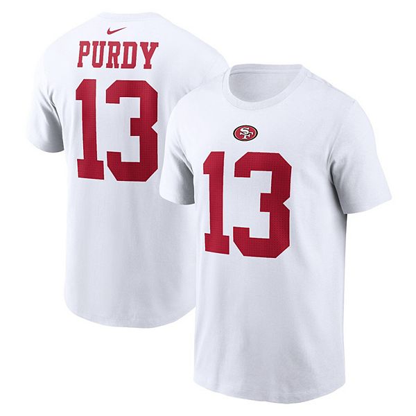 

Футболка с именем и номером игрока brock purdy san francisco 49ers белая Nitro Usa