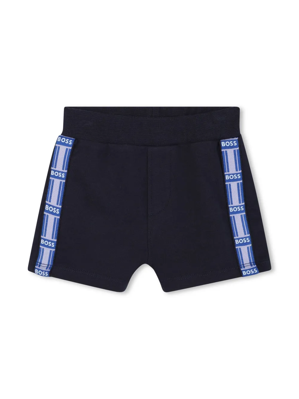 Комплект из футболки и шортов с логотипом BOSS Kidswear, синий — фото 3